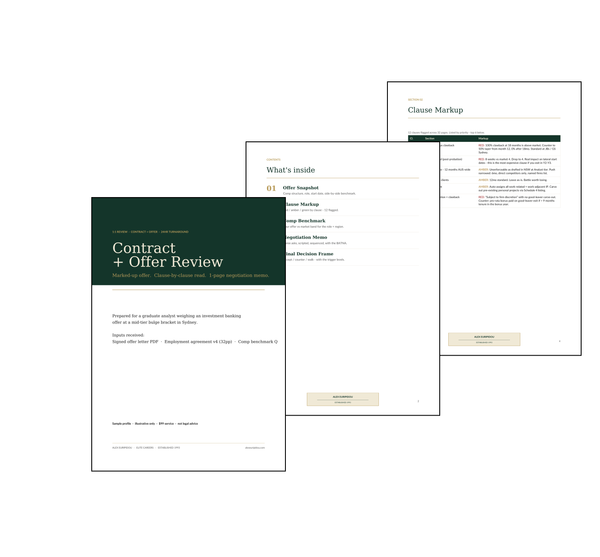 CONTRACT / OFFER REVIEW