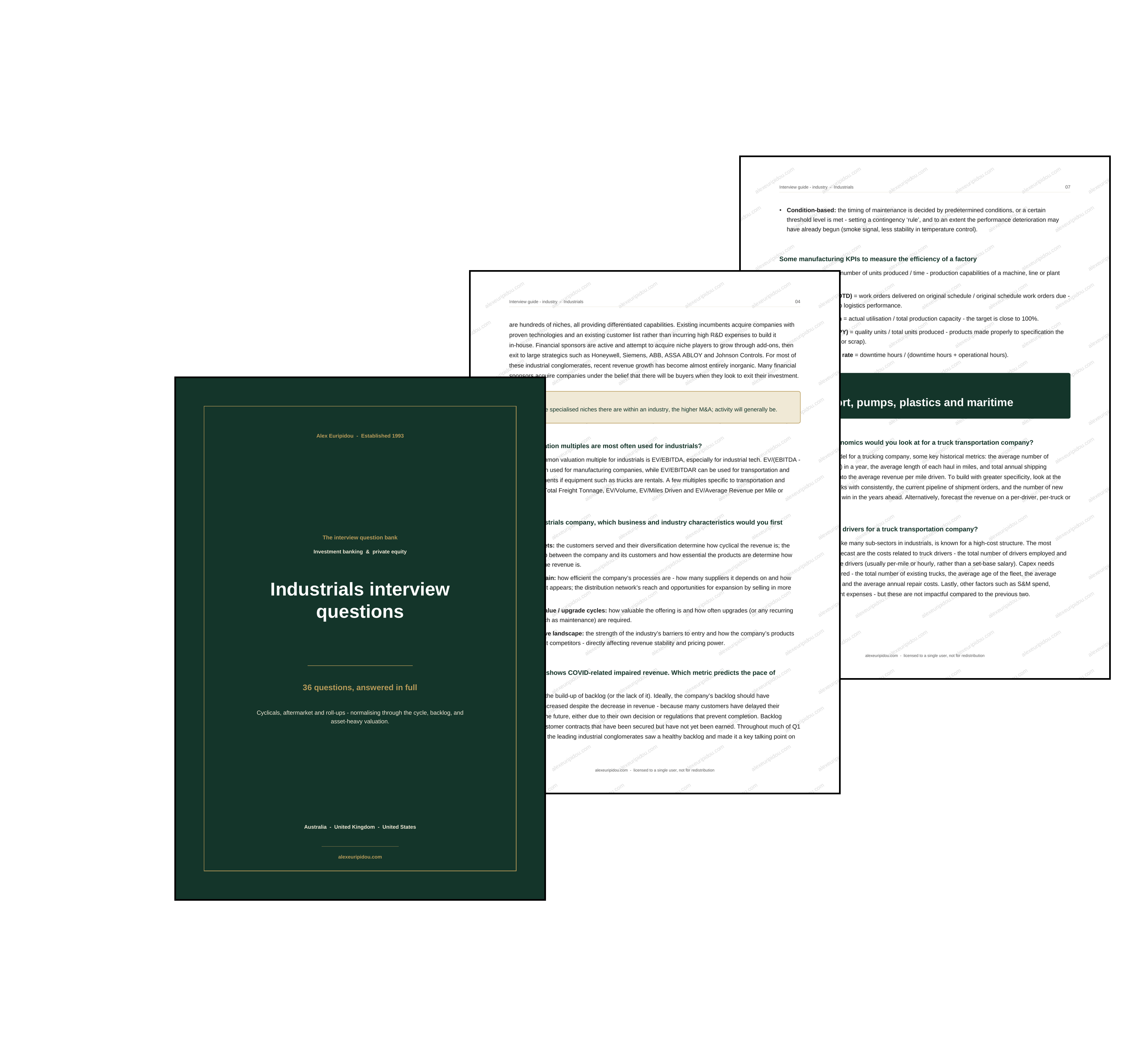 Industrials interview questions